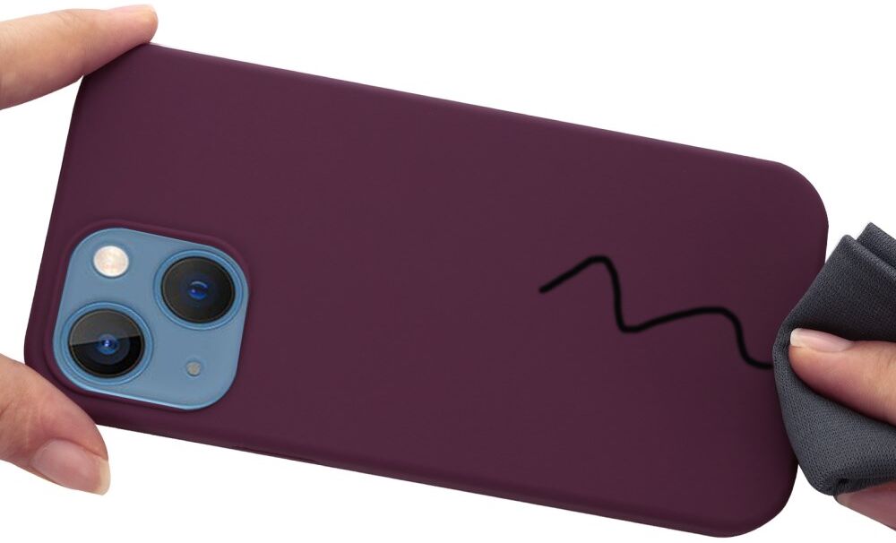 Apple iPhone 15 Hoesje MagSafe Dun Silicone Back Cover Bordeaux afbeelding 5