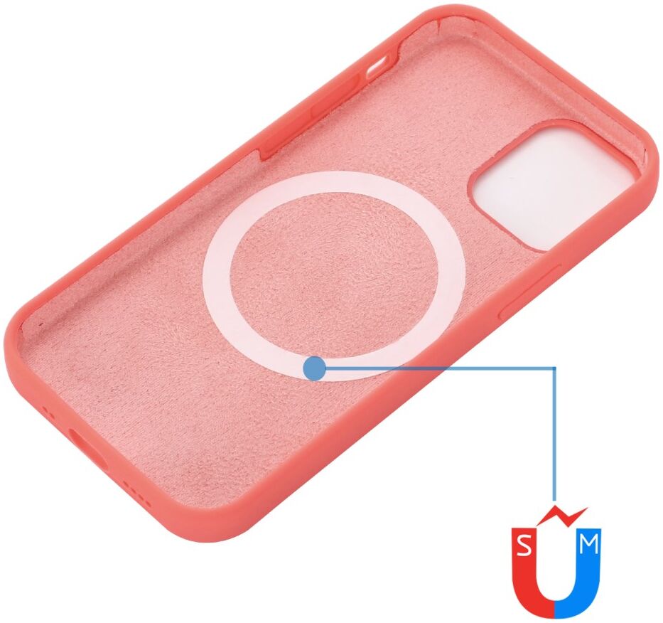 Apple iPhone 15 Hoesje MagSafe Dun Silicone Back Cover Roze afbeelding 4