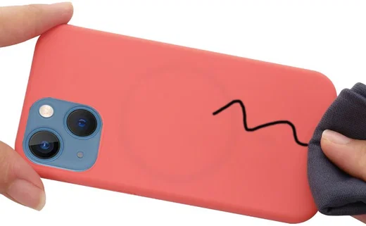 Apple iPhone 15 Hoesje MagSafe Dun Silicone Back Cover Roze afbeelding 5