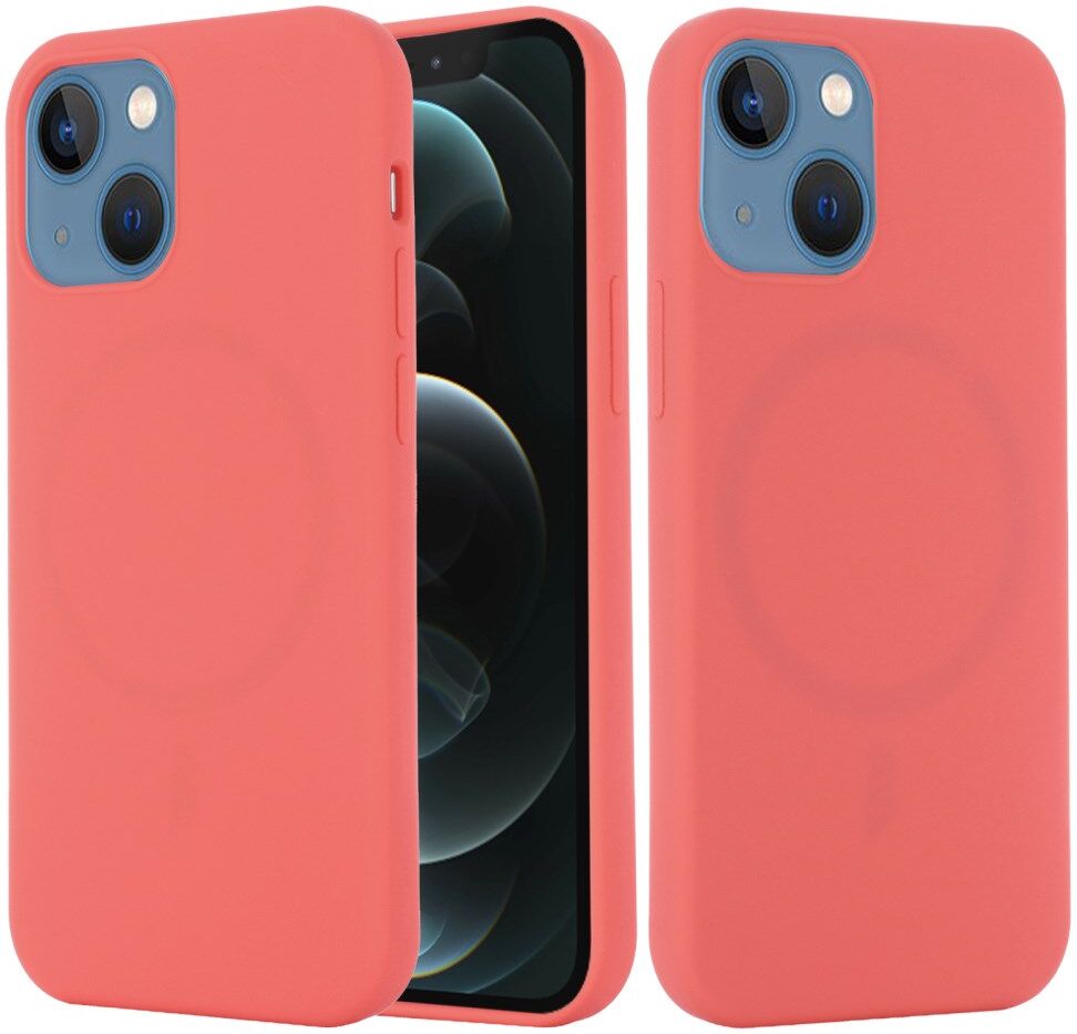Apple iPhone 15 Hoesje MagSafe Dun Silicone Back Cover Roze afbeelding 3