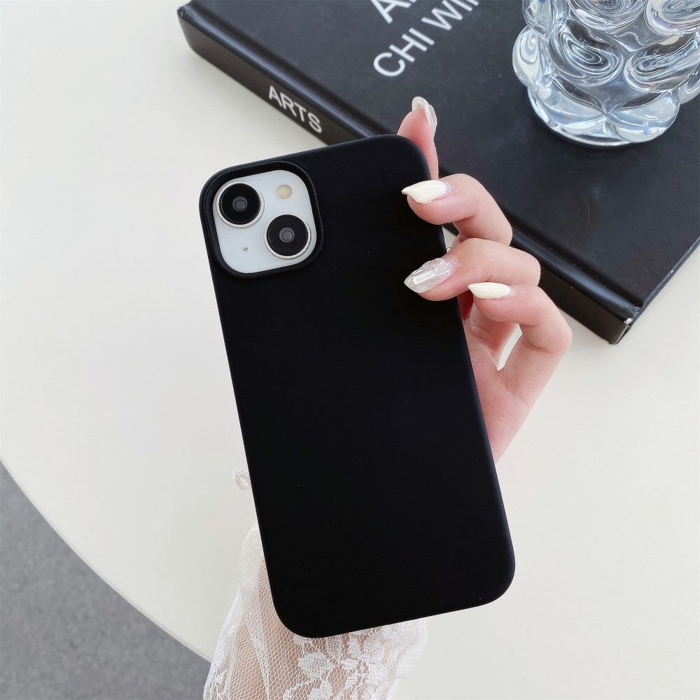 Apple iPhone 15 Hoesje MagSafe Dun Silicone Back Cover Zwart afbeelding 6