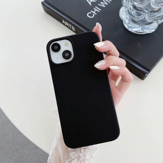 Apple iPhone 15 Hoesje MagSafe Dun Silicone Back Cover Zwart afbeelding 6