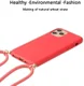 Apple iPhone 15 Pro Hoesje Flexibel TPU met Koord Back Cover Rood afbeelding 3