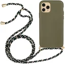 Apple iPhone 15 Pro Hoesje Flexibel TPU met Koord Back Cover Groen