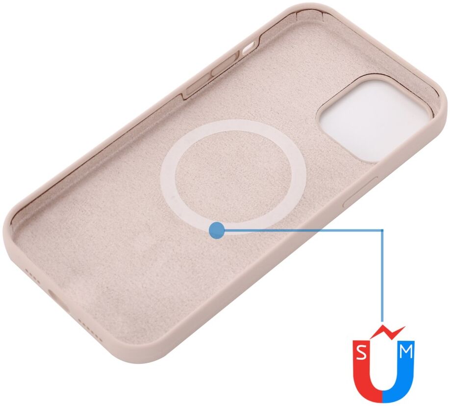 Apple iPhone 15 Pro Max Hoesje MagSafe Dun Silicone Licht Roze afbeelding 4
