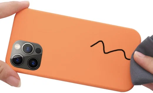 Apple iPhone 15 Pro Max Hoesje MagSafe Dun Silicone Oranje afbeelding 6