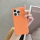 Apple iPhone 15 Pro Max Hoesje MagSafe Dun Silicone Oranje afbeelding 7