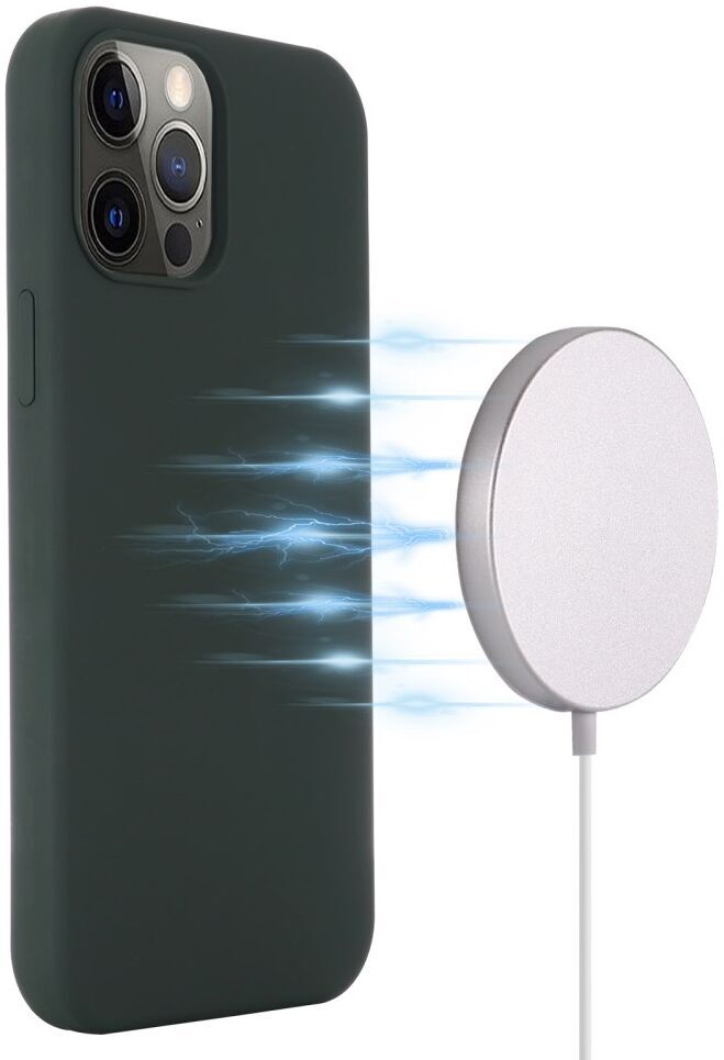 Apple iPhone 15 Pro Max Hoesje MagSafe Dun Silicone Groen afbeelding 2