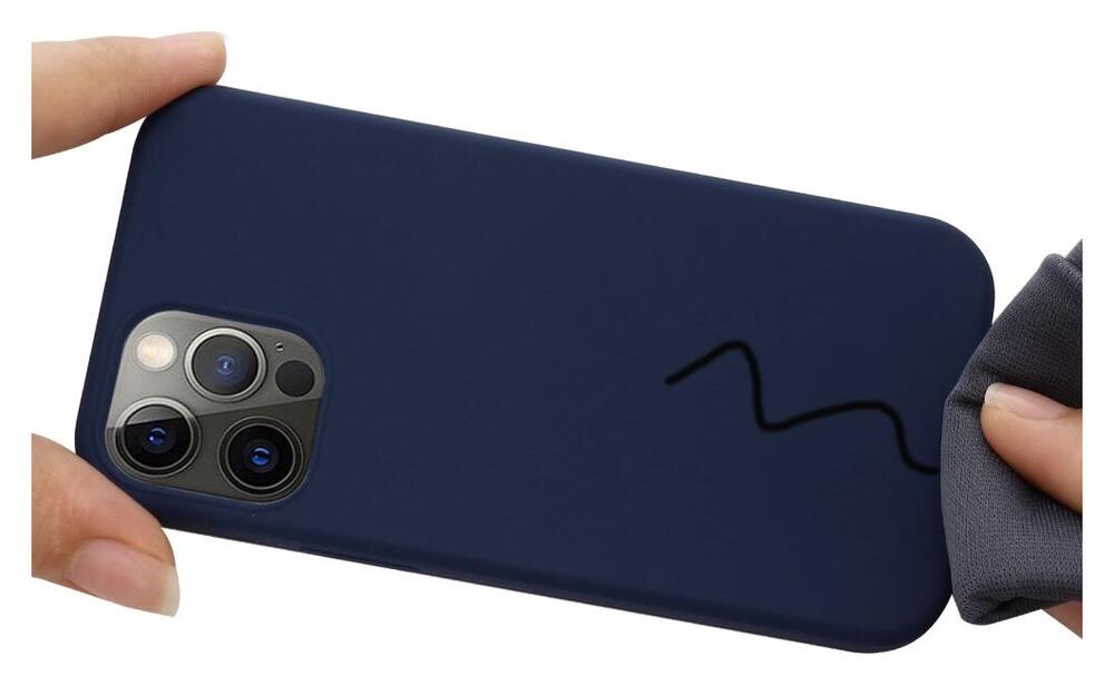 Apple iPhone 15 Pro Max Hoesje MagSafe Dun Silicone Blauw afbeelding 5