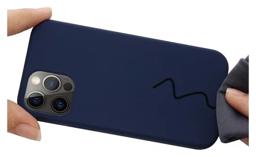 Apple iPhone 15 Pro Max Hoesje MagSafe Dun Silicone Blauw afbeelding 5