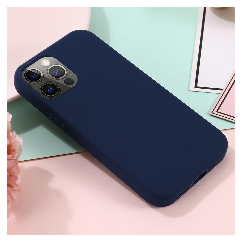 Apple iPhone 15 Pro Max Hoesje MagSafe Dun Silicone Blauw afbeelding 6
