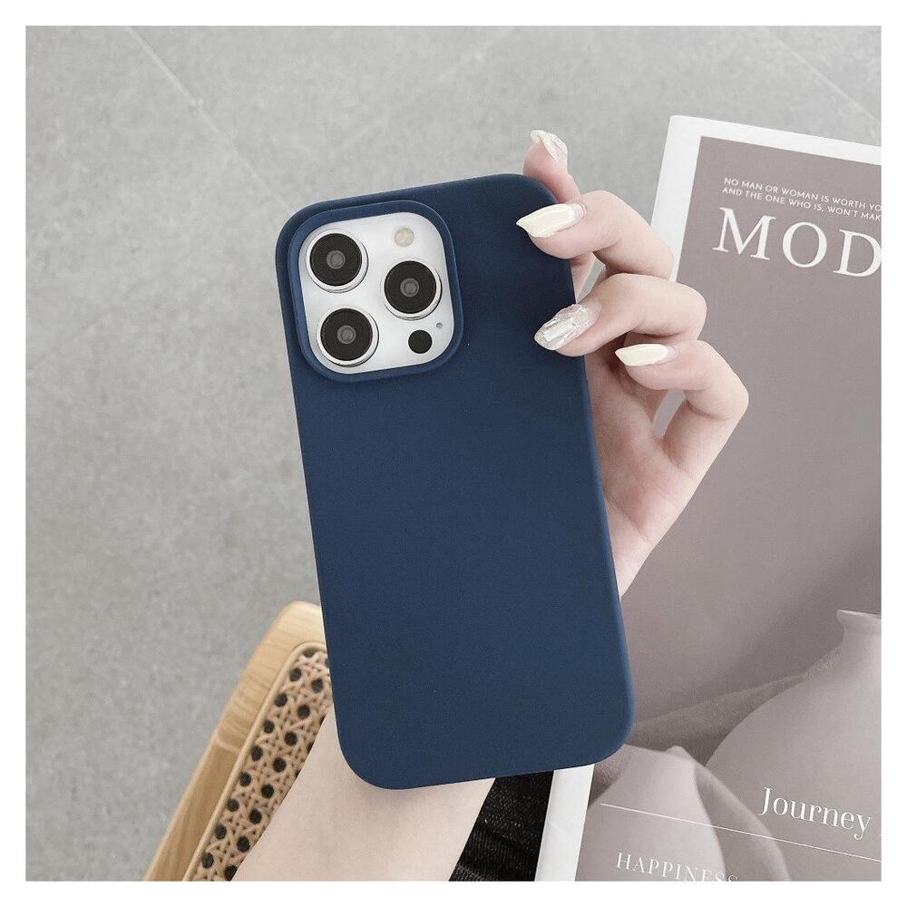 Apple iPhone 15 Pro Max Hoesje MagSafe Dun Silicone Blauw afbeelding 7