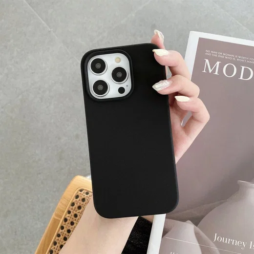 Apple iPhone 15 Pro Max Hoesje MagSafe Dun Silicone Zwart afbeelding 7