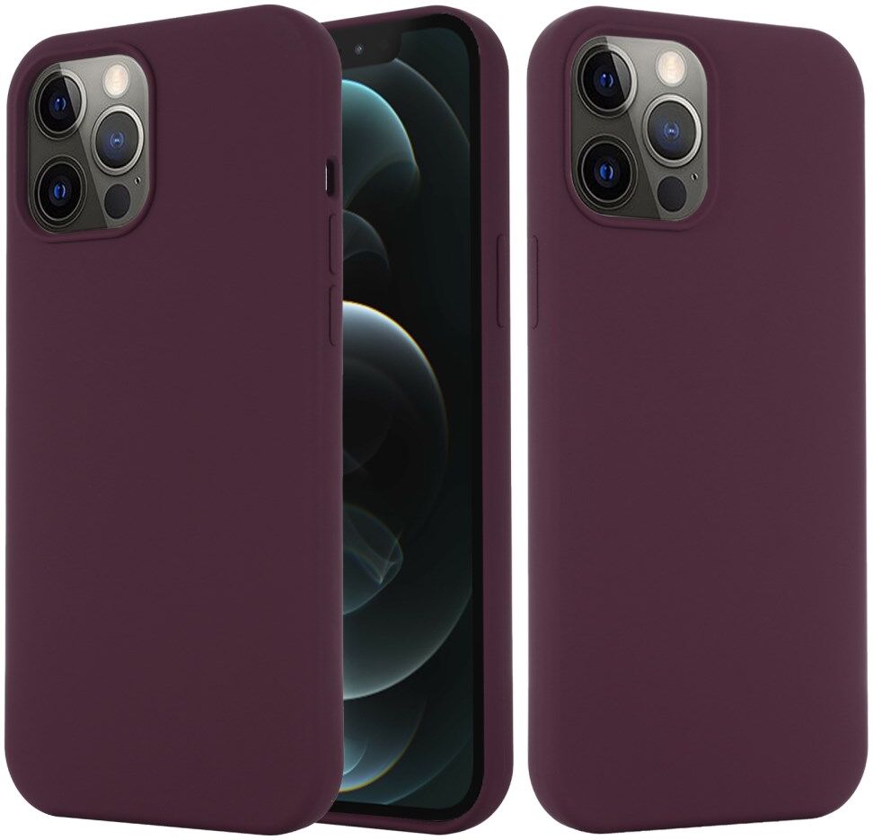 Apple iPhone 15 Pro Hoesje MagSafe Dun Silicone Back Cover Bordeaux afbeelding 3
