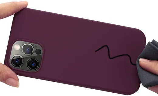 Apple iPhone 15 Pro Hoesje MagSafe Dun Silicone Back Cover Bordeaux afbeelding 5