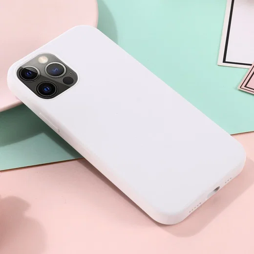 Apple iPhone 15 Pro Hoesje MagSafe Dun Silicone Back Cover Wit afbeelding 6