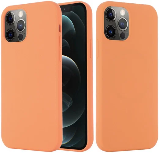 Apple iPhone 15 Pro Hoesje MagSafe Dun Silicone Back Cover Oranje afbeelding 4