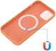Apple iPhone 15 Pro Hoesje MagSafe Dun Silicone Back Cover Oranje afbeelding 5