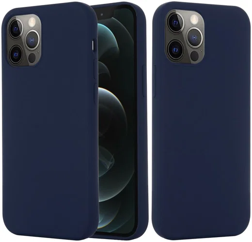 Apple iPhone 15 Pro Hoesje MagSafe Dun Silicone Back Cover Blauw afbeelding 4