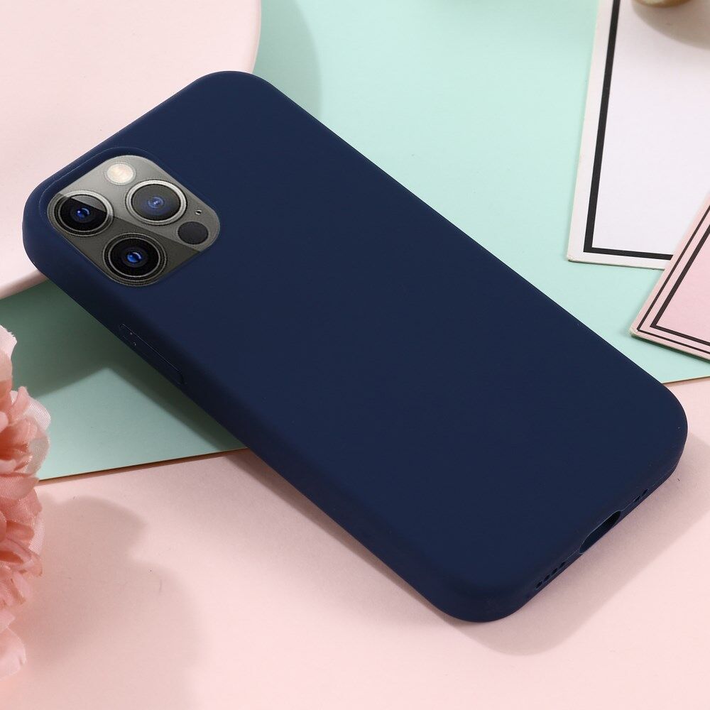 Apple iPhone 15 Pro Hoesje MagSafe Dun Silicone Back Cover Blauw afbeelding 7