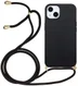 Apple iPhone 15 Plus Hoesje Flexibel TPU met Koord Back Cover Zwart