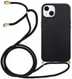 Apple iPhone 15 Hoesje Flexibel TPU met Koord Back Cover Zwart