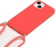 Apple iPhone 15 Hoesje Flexibel TPU met Koord Back Cover Rood afbeelding 4