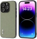 ABEEL Carbon Fiber Apple iPhone 15 Pro Hoesje Back Cover Groen