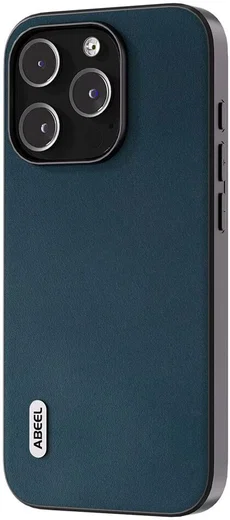 ABEEL Nappa Apple iPhone 15 Pro Hoesje Leer Back Cover Groen afbeelding 1