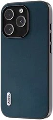 ABEEL Nappa Apple iPhone 15 Pro Hoesje Leer Back Cover Groen afbeelding