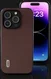 ABEEL Nappa Apple iPhone 15 Pro Hoesje Leer Back Cover Coffee afbeelding 5