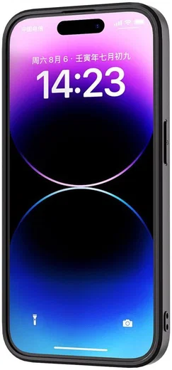 ABEEL Nappa Apple iPhone 15 Pro Hoesje Leer Back Cover Blauw afbeelding 2