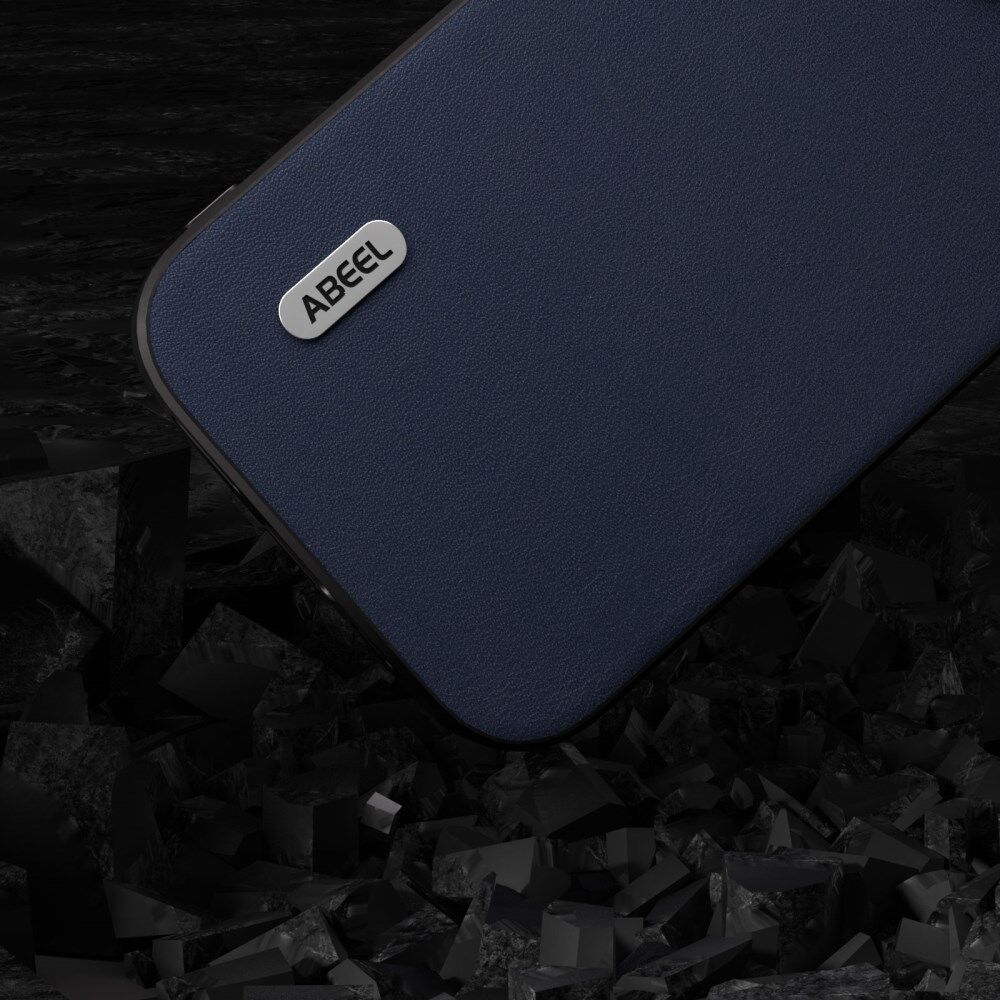 ABEEL Nappa Apple iPhone 15 Pro Hoesje Leer Back Cover Blauw afbeelding 4