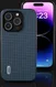ABEEL Frosted Apple iPhone 15 Pro Hoesje Leer Back Cover Blauw afbeelding 4
