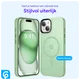Apple iPhone 15 Hoesje met MagSafe Back Cover Matte Groen afbeelding 7