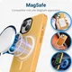 Apple iPhone 15 Hoesje met MagSafe Back Cover Matte Oranje afbeelding 4
