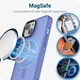 Apple iPhone 15 Hoesje met MagSafe Back Cover Matte Blauw afbeelding 4