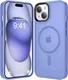 Apple iPhone 15 Hoesje met MagSafe Back Cover Matte Blauw