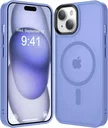 Apple iPhone 15 Hoesje met MagSafe Back Cover Matte Blauw