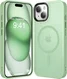 Apple iPhone 15 Plus Hoesje met MagSafe Back Cover Matte Groen