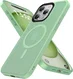 Apple iPhone 15 Pro Hoesje met MagSafe Back Cover Matte Groen