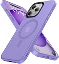 Apple iPhone 15 Pro Hoesje met MagSafe Back Cover Matte Lila