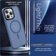 Apple iPhone 15 Pro Hoesje met MagSafe Back Cover Matte Blauw afbeelding 7