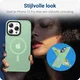 iPhone 15 Pro Max Hoesje met MagSafe Back Cover Matte Groen afbeelding 2