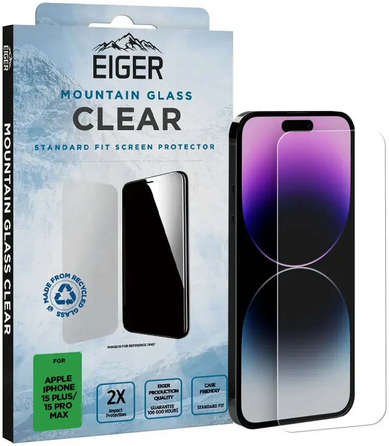Eiger Mountain Glass iPhone 15 Pro Max / 15 Plus Screen Protector afbeelding 1