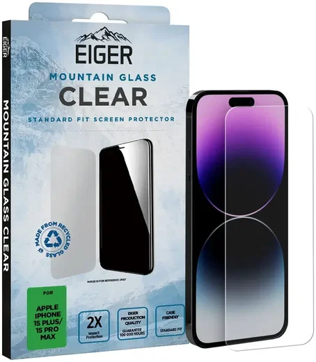 Eiger Mountain Glass iPhone 15 Pro Max / 15 Plus Screen Protector afbeelding 1