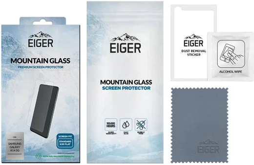Eiger Samsung Galaxy A14 Screen Protector Tempered Glass Case Friendly afbeelding 5