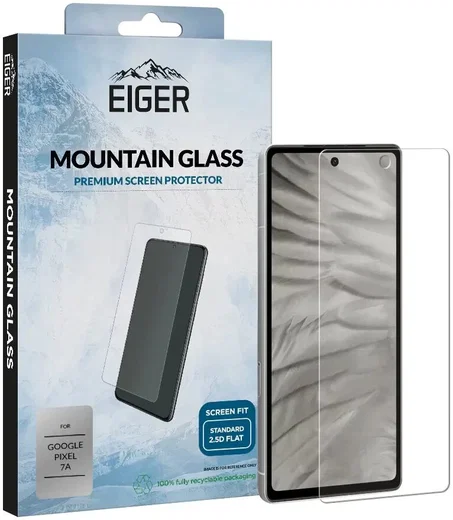 Eiger Google Pixel 7a Screen Protector Tempered Glass Case Friendly afbeelding 1
