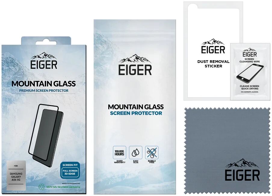 Eiger Mountain Glass CLEAR EDGE Samsung Galaxy S23 FE / A54 Protector afbeelding 4