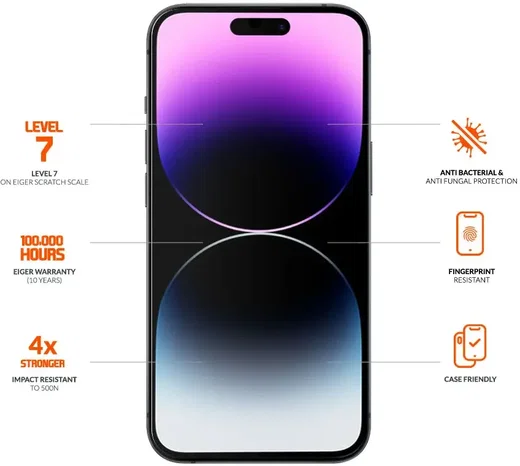 Eiger Mountain Glass ULTRA EDGE iPhone 15 Plus / 15 Pro Max Tempered Glass afbeelding 3